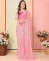 SF 737 Pure Soft Georgette Silk Printed Readymade Sarees Wholesale Price In Surat